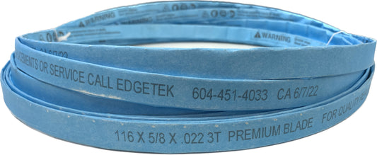 116'' X 5/8'' X 0.022'' X 3T Premium Meat Band Saw Blade (Pack of 4) item no: 3116 5/8 022 EDG - Edgetek