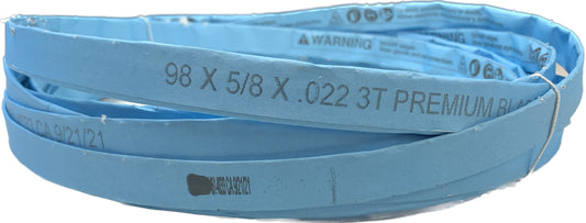 98'' X 5/8'' X 0.022'' X 3T Premium Meat Band Saw Blade (Pack of 4) item no: 3098 5/8 022 EDG - Edgetek